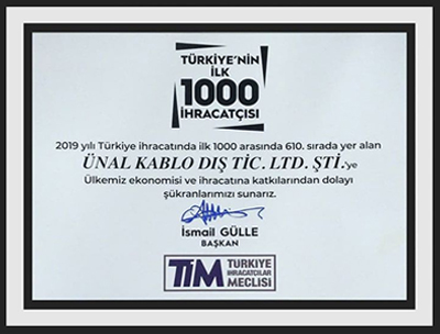 TÜRKİYE'NİN İLK 1000 İHRACATÇISI