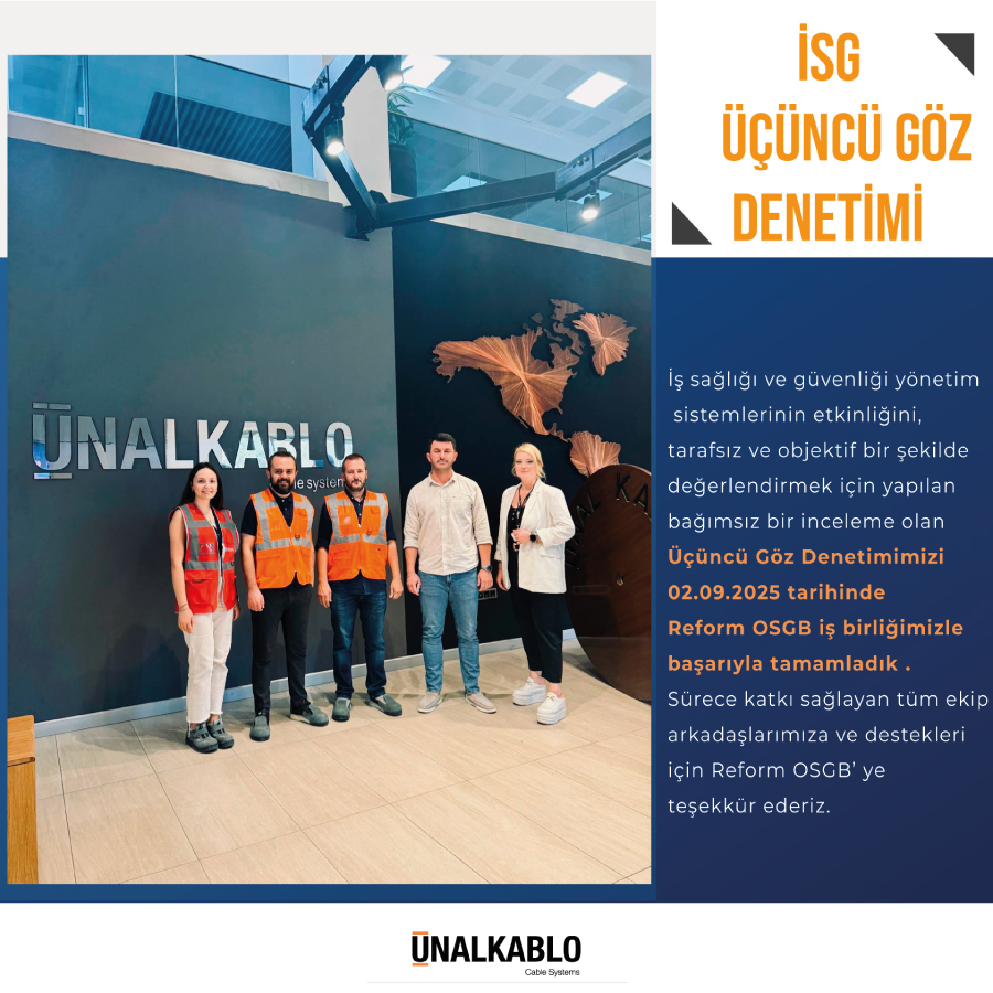 İSG ÜÇÜNCÜ GÖZ DENETİMİMİZİ TAMAMLADIK..